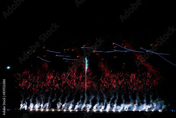 Fototapeta 秋田県大曲の花火　2023夏