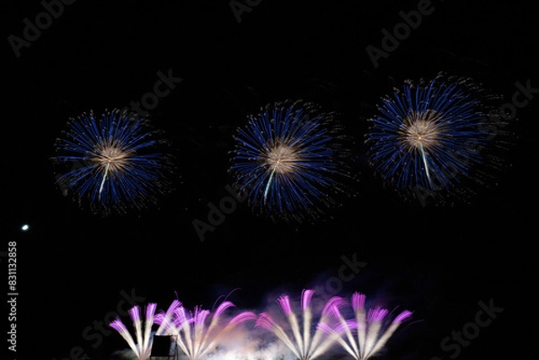 Fototapeta 秋田県大曲の花火　2023夏