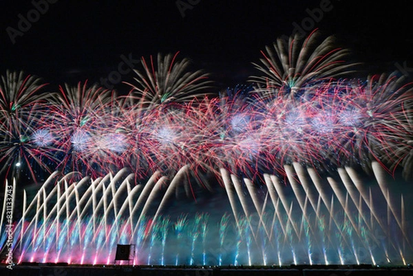 Fototapeta 秋田県大曲の花火　2023夏