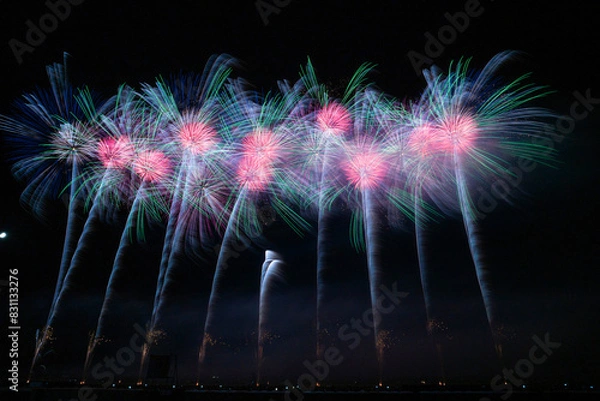 Fototapeta 秋田県大曲の花火　2023夏