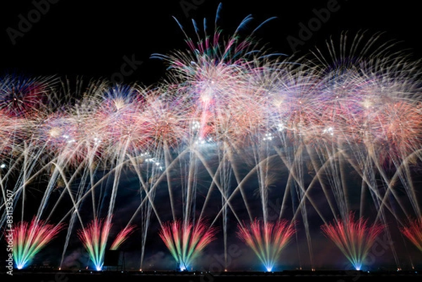 Fototapeta 秋田県大曲の花火　2023夏