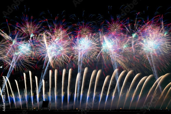 Fototapeta 秋田県大曲の花火　2023夏