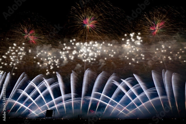 Fototapeta 秋田県大曲の花火　2023夏