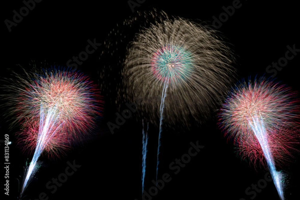 Fototapeta 秋田県大曲の花火　2023夏