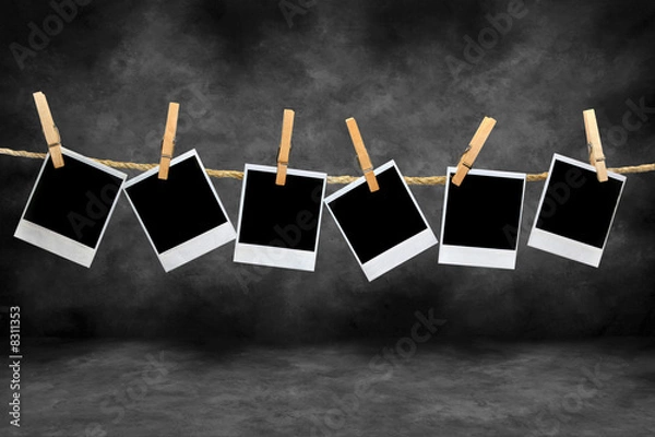 Obraz Vintage ramki Polaroid w ciemni