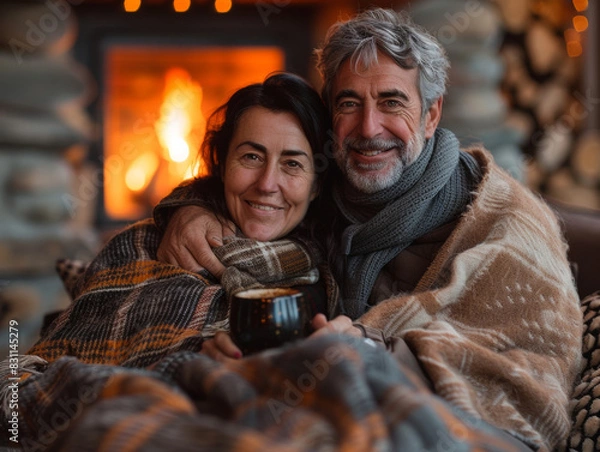 Obraz Cozy Winter Fireplace