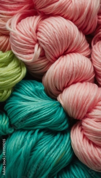 Obraz Pink and Green Yarn