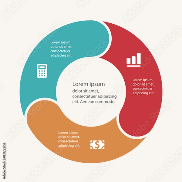 Obraz Business infographic template set. Vector illustration for cycle