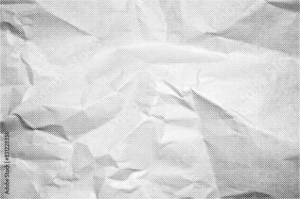 Obraz Halftone crumpled paper texture with a transparent background