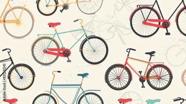 Obraz bicycle vector pattern