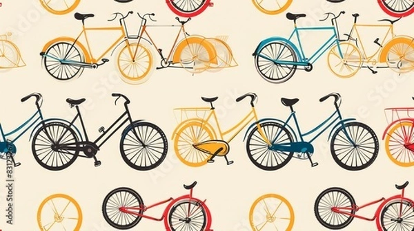 Obraz bicycle vector pattern