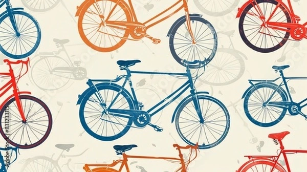 Obraz bicycle vector pattern
