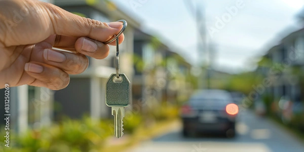 Fototapeta hand holding key