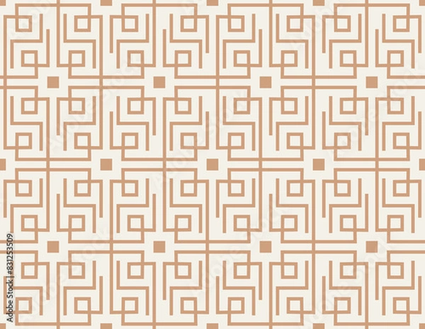 Fototapeta Vector abstract oriental pattern. Line with Arabic ornaments. Patterns, backgrounds and wallpapers for your design. Textile ornament. Vector illustration.