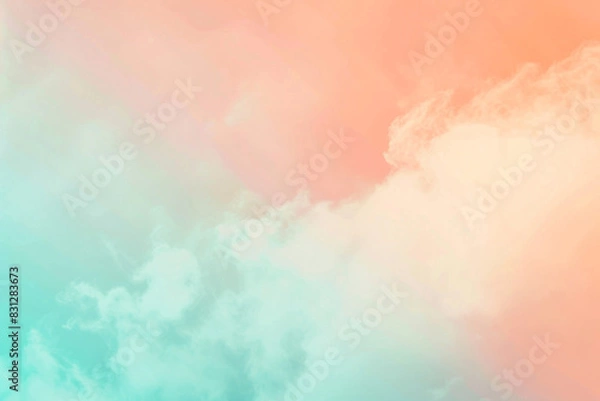 Fototapeta Ethereal Evasion: A Majestic Plane Ascending in the Hazy Skies
