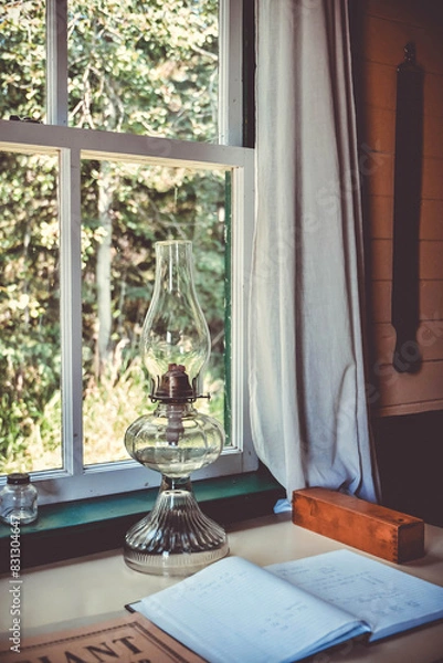 Fototapeta the window and the lantern