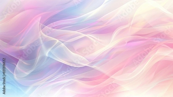 Fototapeta Vector background featuring a smooth, blurry pastel gradient, creating a soft and serene abstract visual