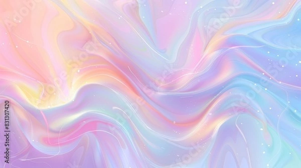 Fototapeta Vector abstract background with a blurry pastel-colored gradient, featuring soft transitions and smooth hues for a serene effect