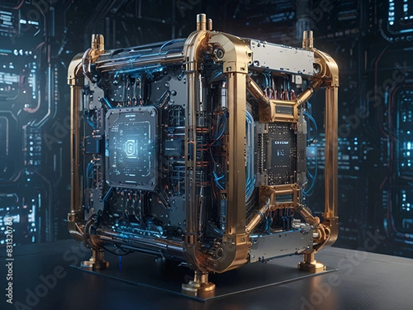 Obraz Futuristic Quantum Computing Unit