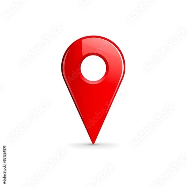 Fototapeta A red map marker.