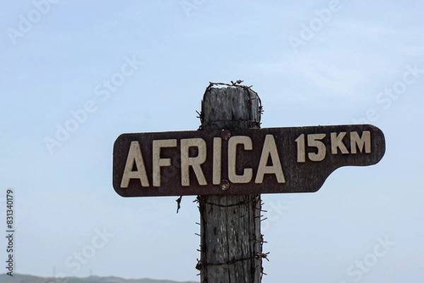 Fototapeta cartel indicador, Africa