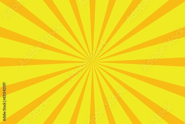 Obraz sunburst yellow and orange ray. Sun rays background