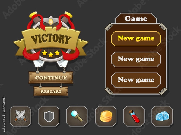 Fototapeta game interface