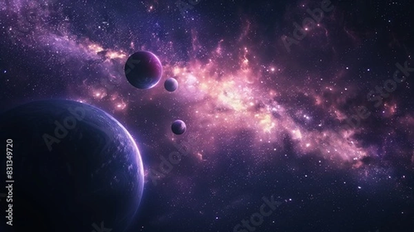 Fototapeta Group of Planets and Stars in the Sky