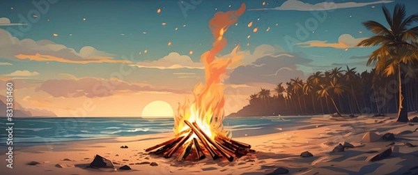 Obraz Beach Bonefire