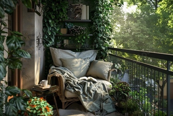 Obraz bed with pillows