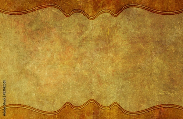 Obraz Old, Worn Paper Grunge Background with Border