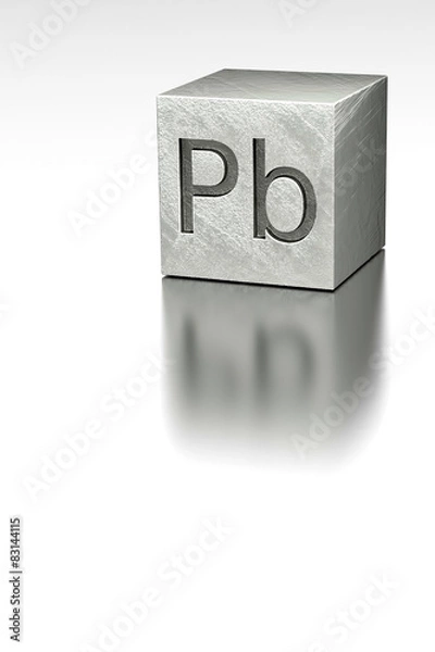 Obraz Lead cube with Plumbum mark