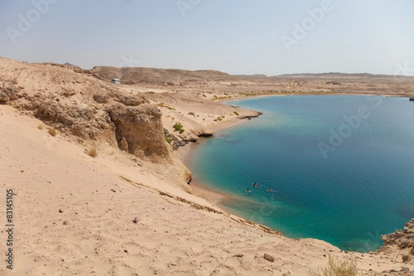 Obraz Lake in the nature reserve Ras Mohammed in Egypt. Selective focu