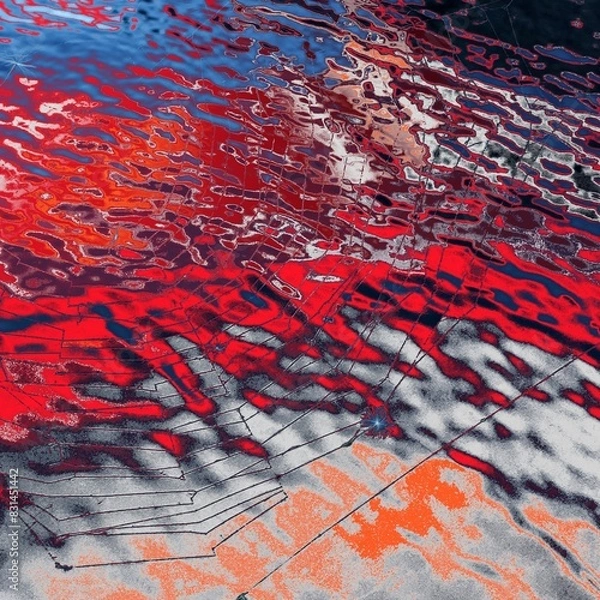 Fototapeta multicolored lines and abstract shapes