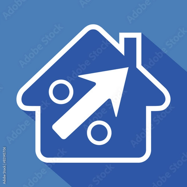 Obraz Logo maison et pourcentage.