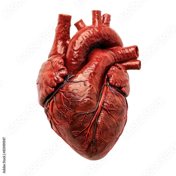 Obraz Real human heart isolated on transparent background