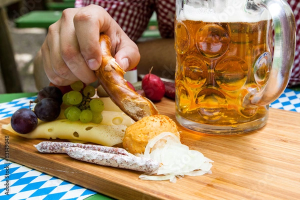 Fototapeta Biergarten Brotzeit