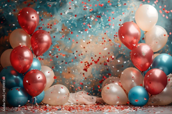 Fototapeta A Dynamic Background Depicting A Birthday Parade
