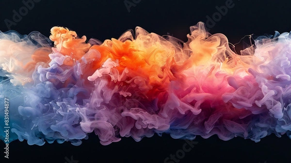 Fototapeta Rainbow Gradient Ink Smoke