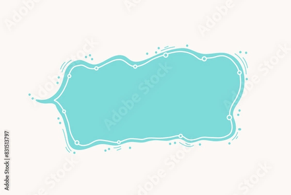 Fototapeta Vector hand drawn funny speech bubble shape. Communication icon. Background for quotes, chats, messages.