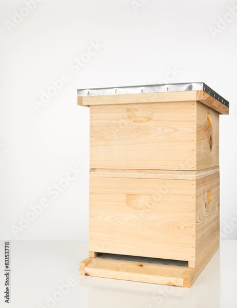 Fototapeta New unpainted  Langstroth beehive