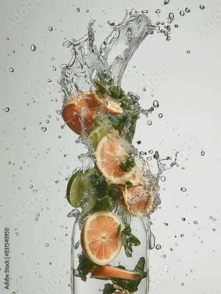 Obraz orange and water splash