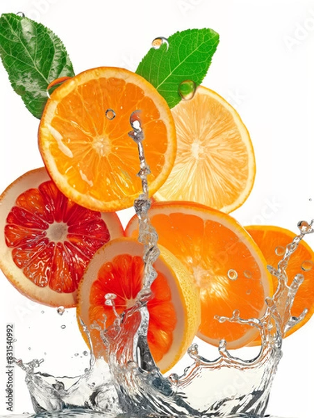 Obraz orange and water splash