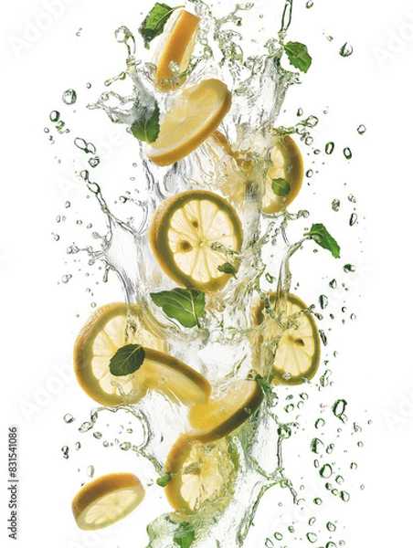 Obraz lemon and water splash