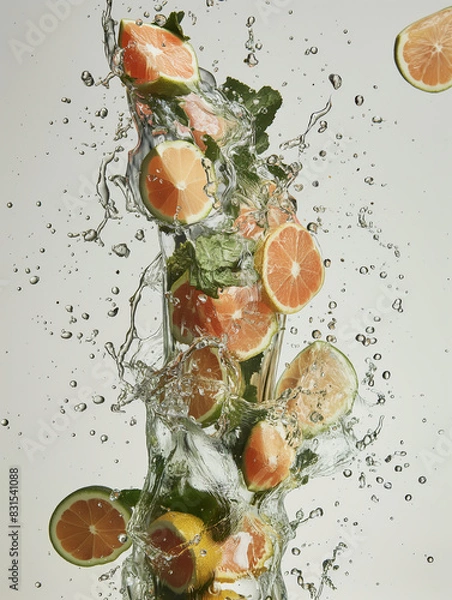 Obraz fresh fruit in water splash