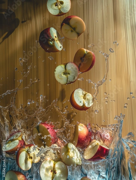 Obraz apples in watersplash