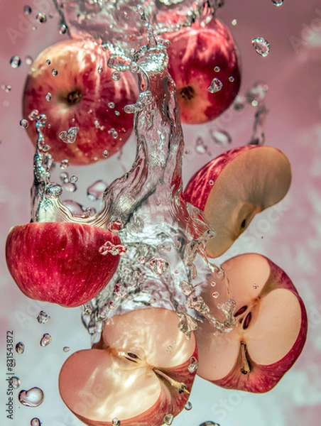 Obraz apples in water splash