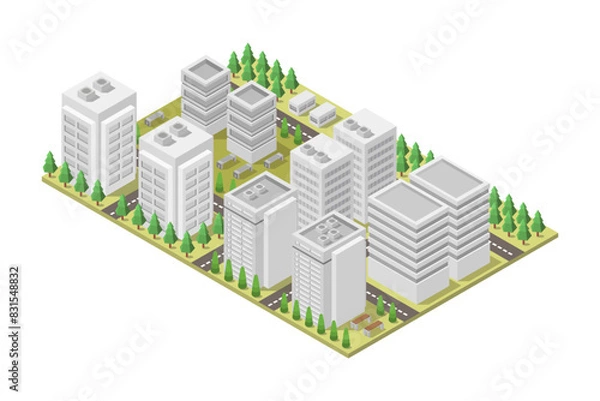 Fototapeta City isometric