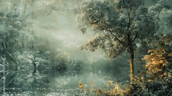 Obraz mural design tree wallpaper forest