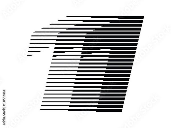 Obraz Number 1 with Abstract Line Pattern